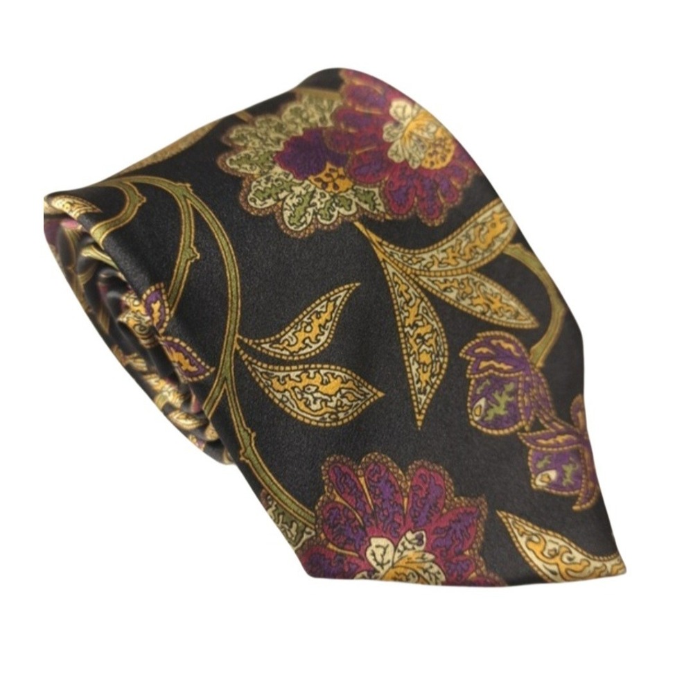 Gant Men's Tie Multicolor Floral 100% Silk Classic Made In USA Office Work